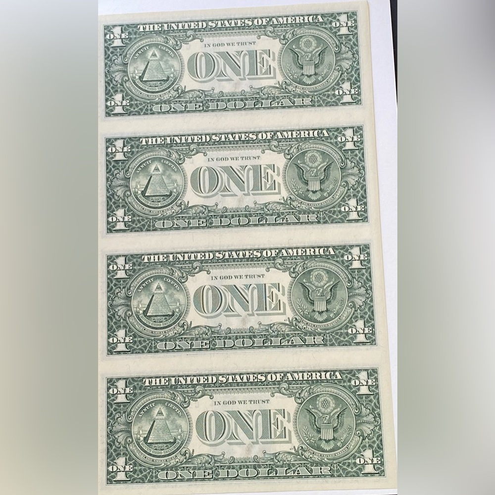 UNCUT 1999 FEDERAL RESERVE BUREAU OF ENGRAVINGS AND PRINTING 1$ COLLECTION SET - Picture 7 of 8